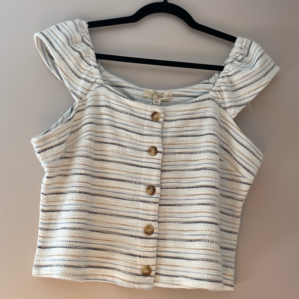 Rewind | Y2K Striped Knit Top Size XXL | NWT